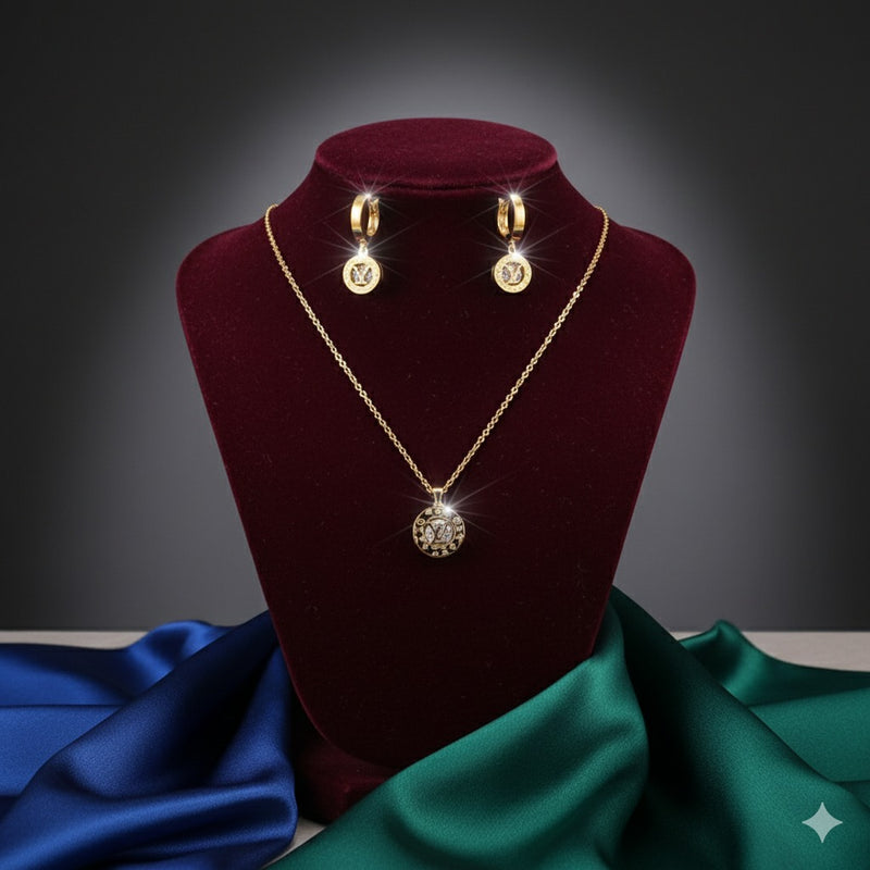 Amaura Lustrous Light Gold Set “Golden Radiance Necklace”