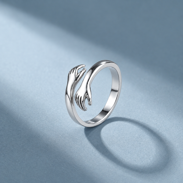Amaura Jewels Sterling Silver Hug Hands Ring