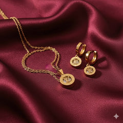 Amaura Lustrous Light Gold Set “Golden Radiance Necklace”