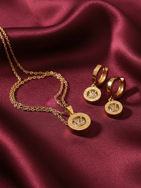 Amaura Lustrous Light Gold Set “Golden Radiance Necklace”