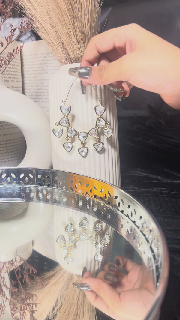 Triangle - Cut Kundan ChandBali