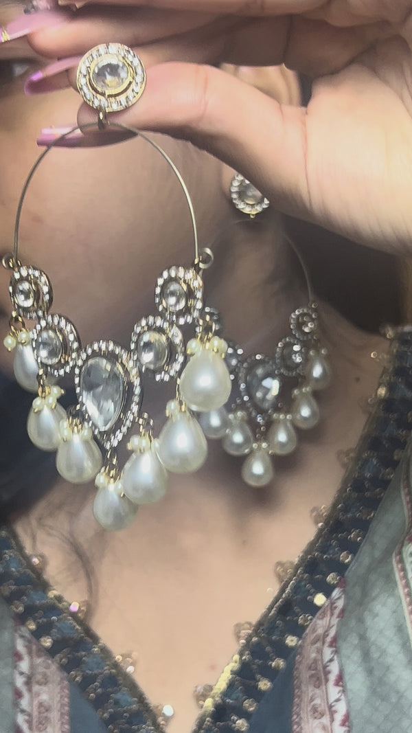 ChandBali with Pearl Drops